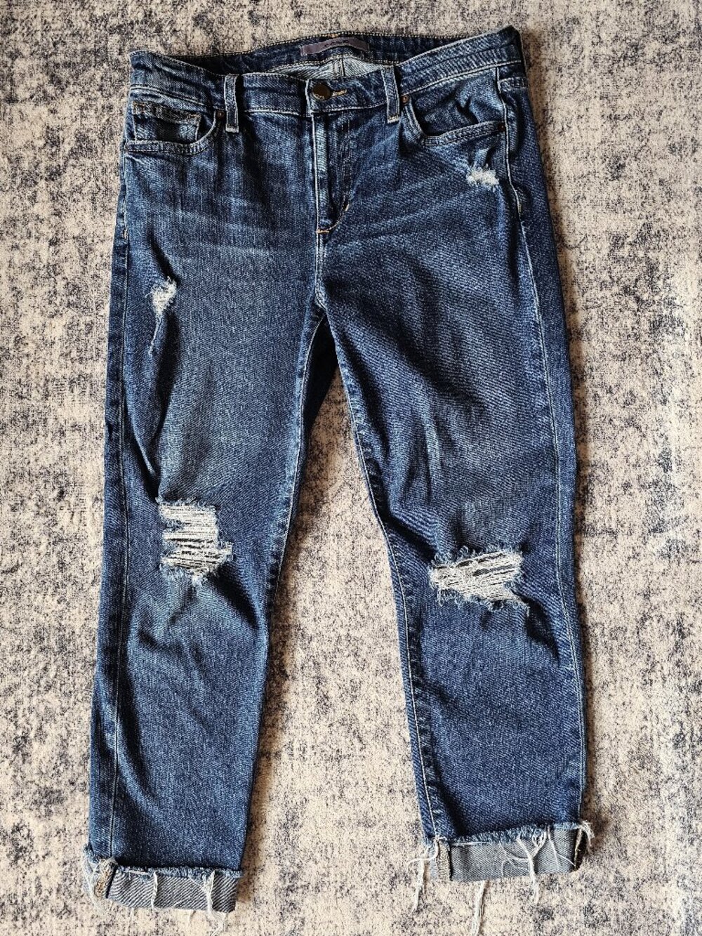 Joe’s Jeans Boyfriend Slim Crop Distressed Jeans Women’s 29 Dark Wash
